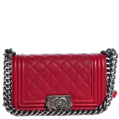 chanel boy red caviar medium|The Ultimate Guide to the Chanel Boy Bag .